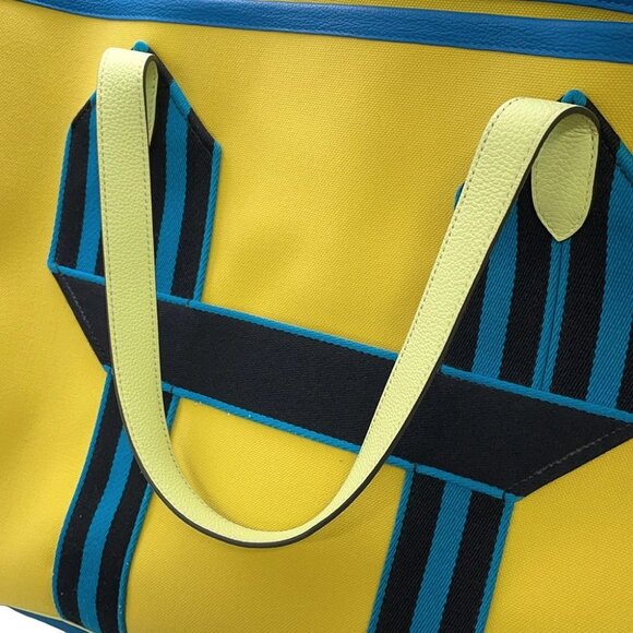 HERMES Pur Sangle Toile Military/Taurillon Clemence/Sangle woolly Lime/Vert ... - Picture 8 of 13